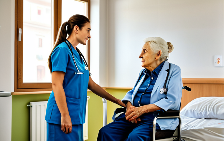 간호사의 전문 분야 선택 가이드 - "A dedicated nurse in a modern Italian hospital, fully clothed in a professional uniform, compassion...