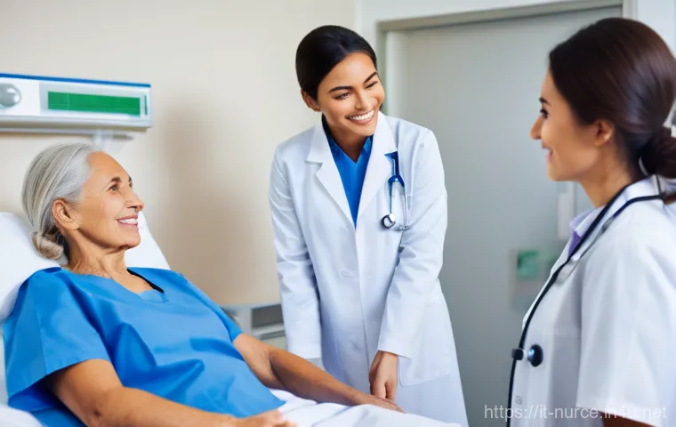간호사로서의 다문화 팀 경험 - Image Prompt 1: Bridging Communication Gaps in Healthcare** 간호사로서의 다문화 팀 경험 - Image Prompt 1: Bridging Communication Gaps in Healthcare**