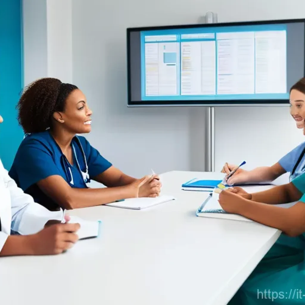 간호사 팀장의 리더십 사례 - **Prompt 1: The Mentoring Head Nurse**
"A diverse group of professional nurses in a brightly lit...