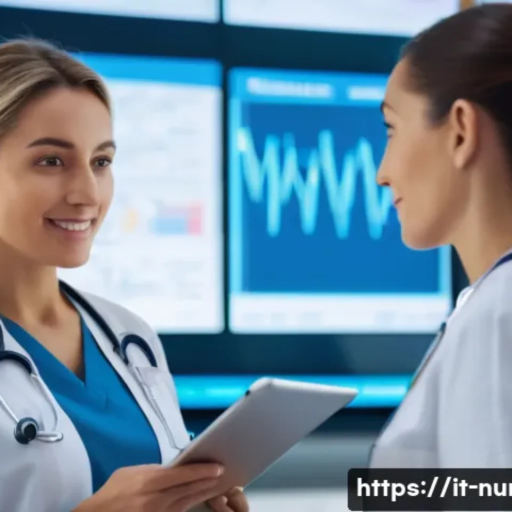 간호사 연봉 협상 팁 - A professional female nurse in a modern Italian hospital setting, wearing clean, well-fitted scrubs ...
