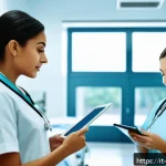 Home 17 간호사 업무 중 발생하는 법적 문제 - A busy Italian hospital ward scene depicting a diverse team of nurses and doctors in professional at...