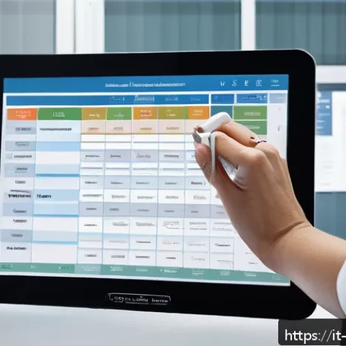 Home 14 간호사의 환자 케이스 보고서 작성법 - A close-up view of a nurse’s hands documenting patient data using a touchscreen clinical software in...
